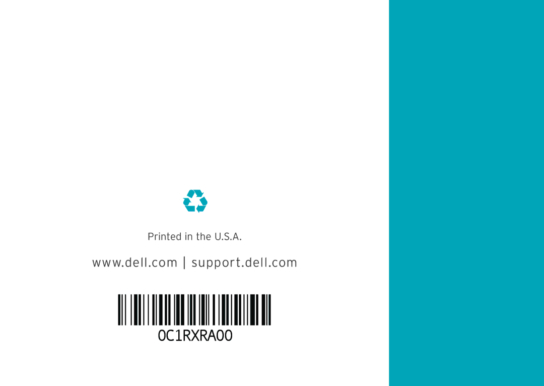 Dell P06F001 manual 0C1RXRA00 