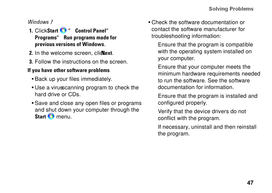 Dell P07G setup guide Welcome screen, click Next 