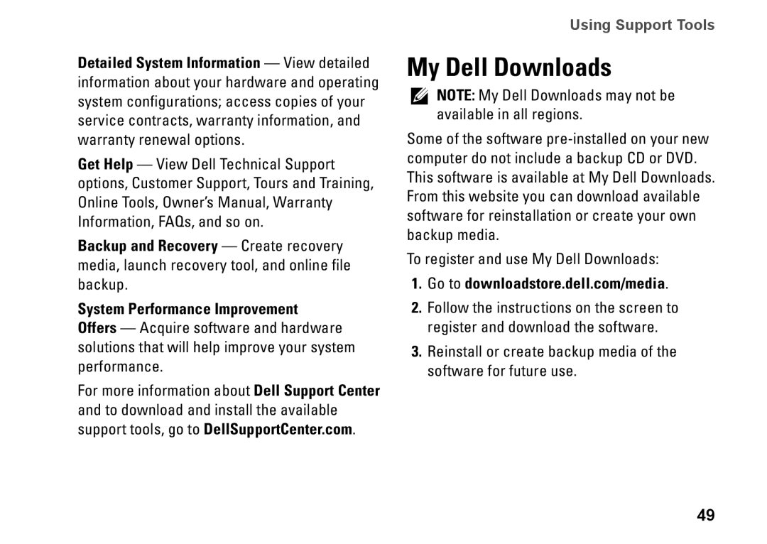 Dell P07G setup guide My Dell Downloads 