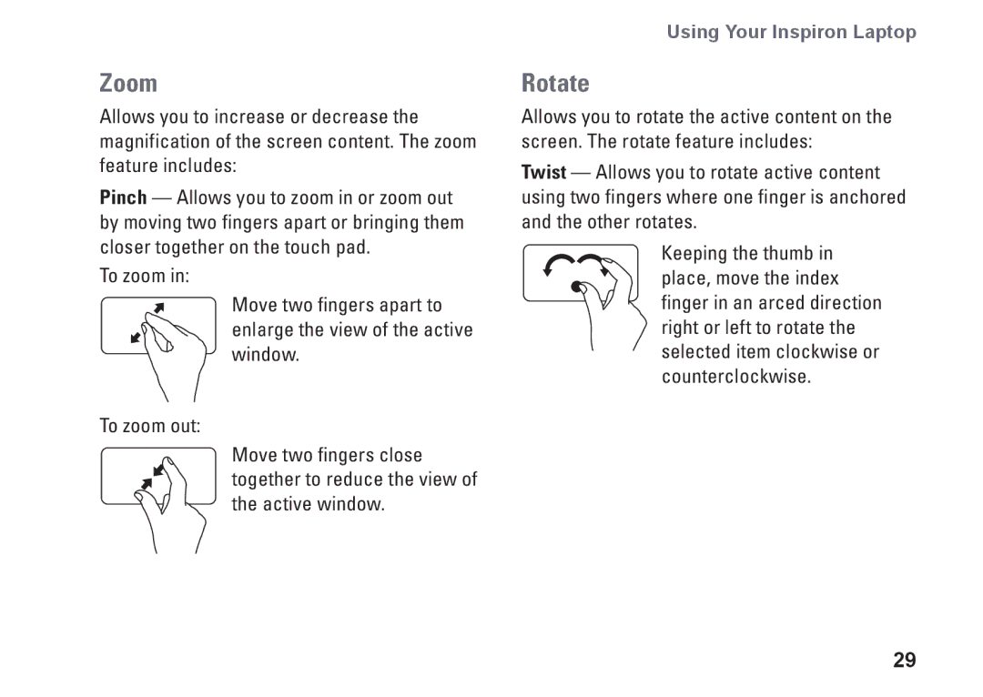 Dell P07T setup guide Zoom 