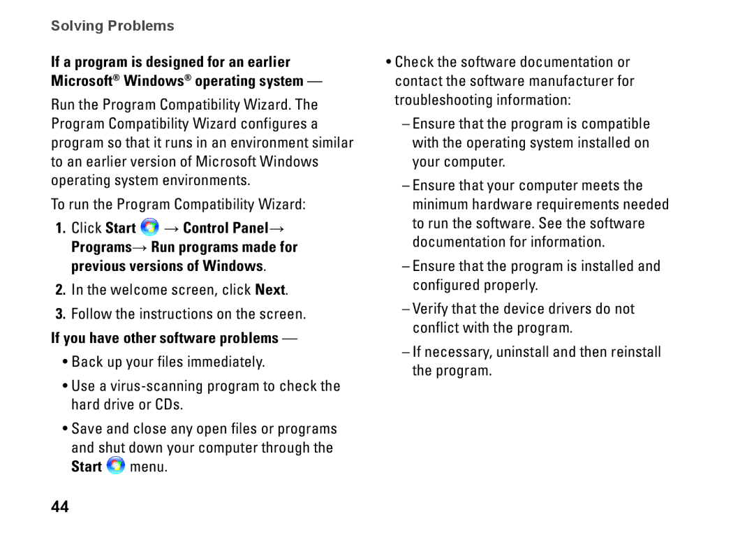 Dell P07T setup guide Welcome screen, click Next 