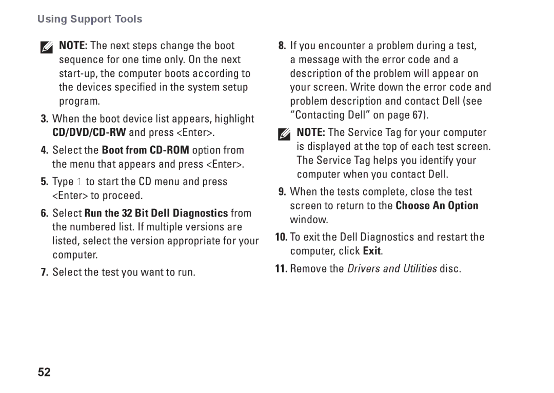 Dell P07T setup guide Remove the Drivers and Utilities disc 