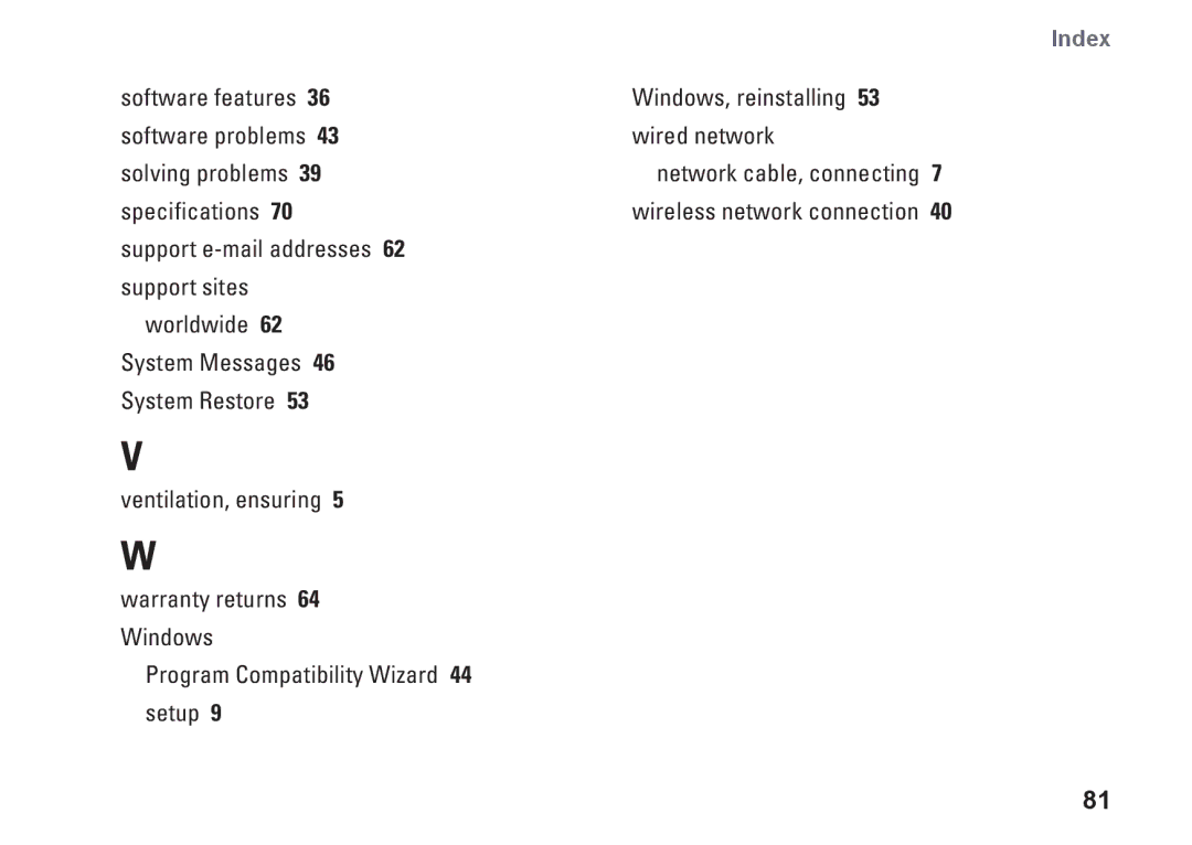 Dell P07T setup guide Wireless network connection 