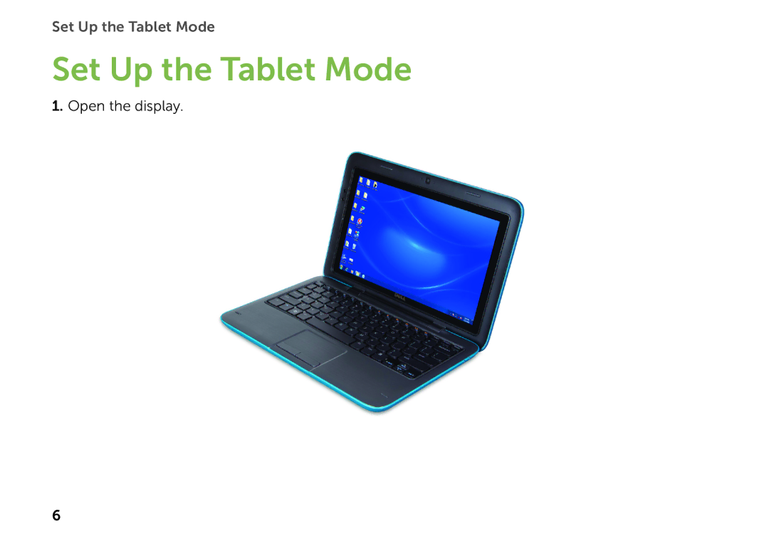 Dell P08T001 manual Set Up the Tablet Mode 