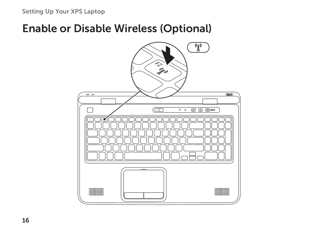 Dell P09E setup guide Enable or Disable Wireless Optional 