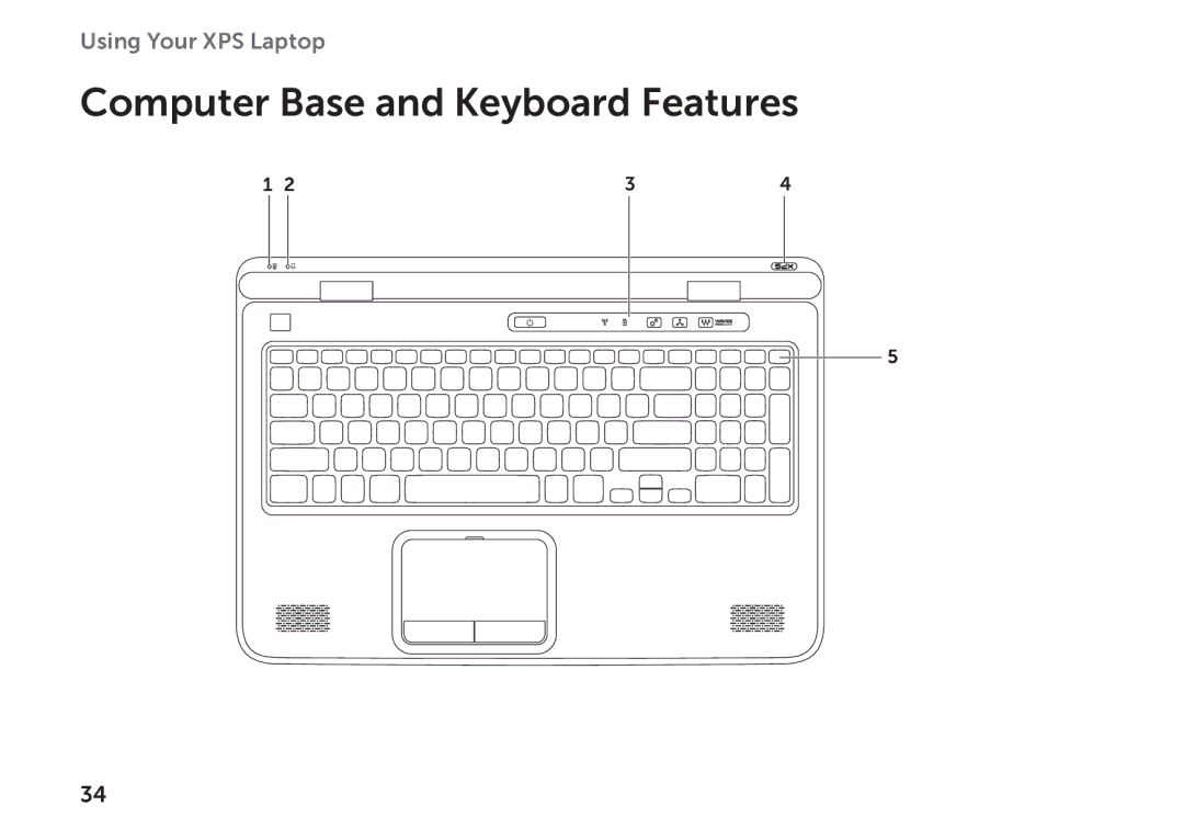 Dell P09E setup guide Computer Base and Keyboard Features 