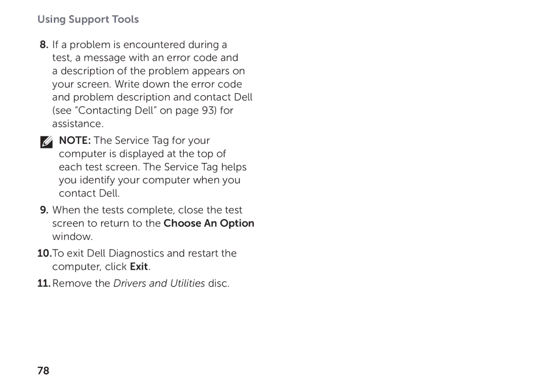 Dell P09E setup guide Remove the Drivers and Utilities disc 