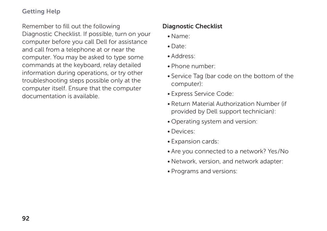 Dell P09E setup guide Getting Help 