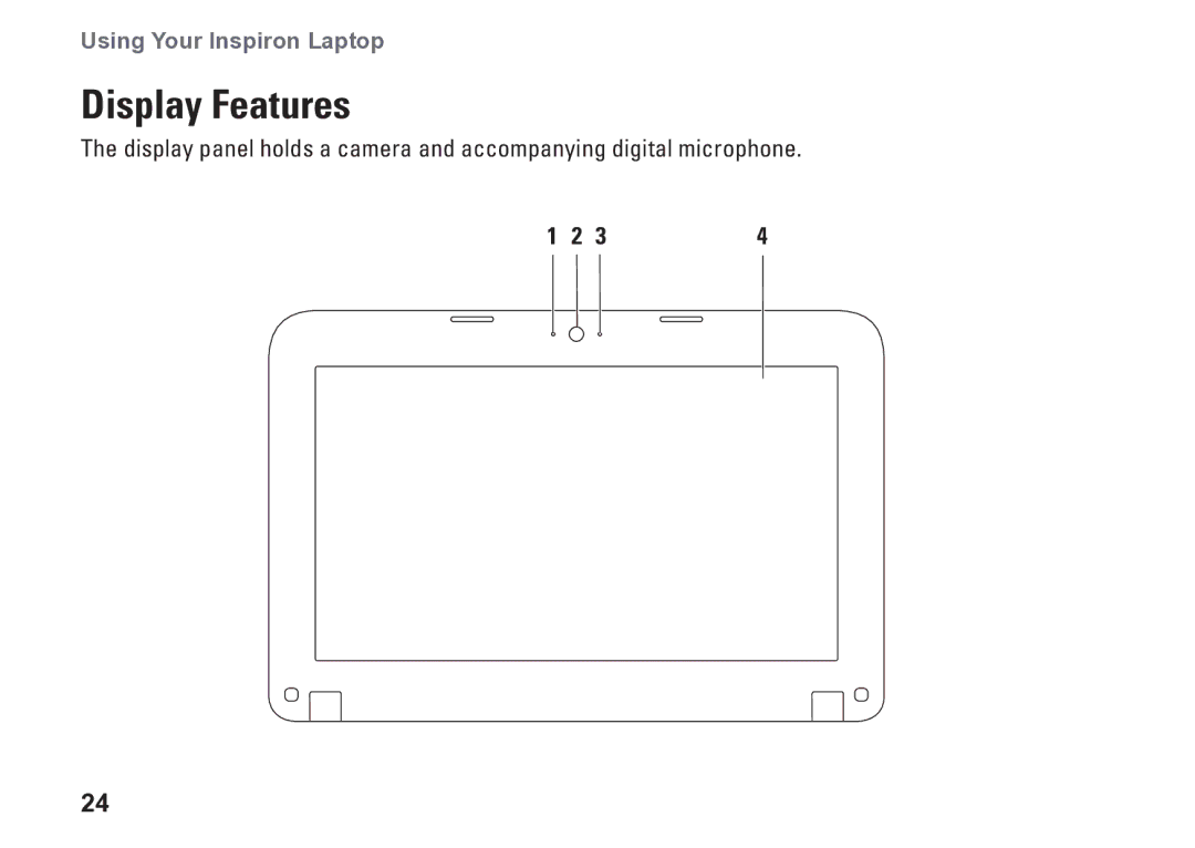 Dell P09T setup guide Display Features 