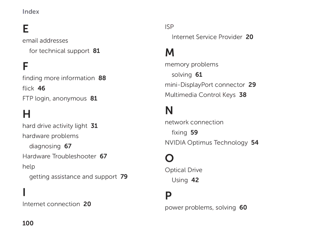 Dell P11F setup guide Isp 