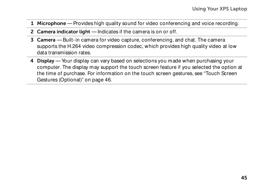 Dell P11F setup guide Using Your XPS Laptop 