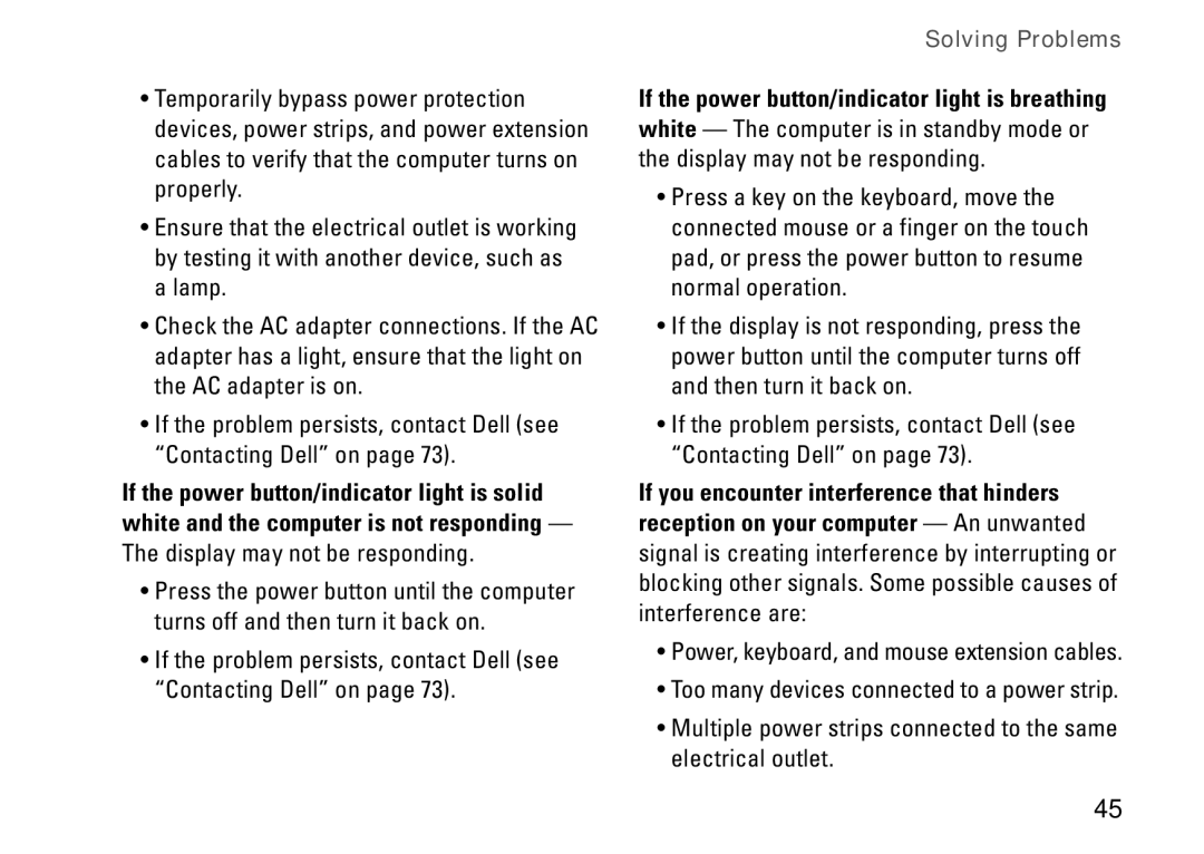 Dell M301Z, P11S002, HYD06 setup guide If the problem persists, contact Dell see Contacting Dell on 