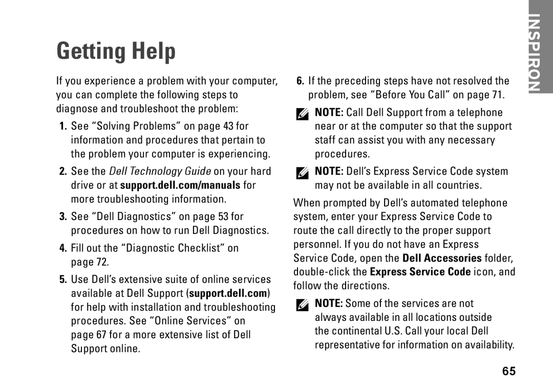 Dell HYD06, P11S002, M301Z setup guide Getting Help 