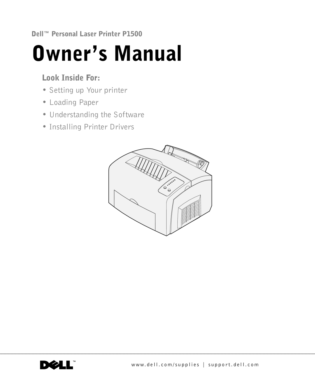 Dell P1500 owner manual Look Inside For 