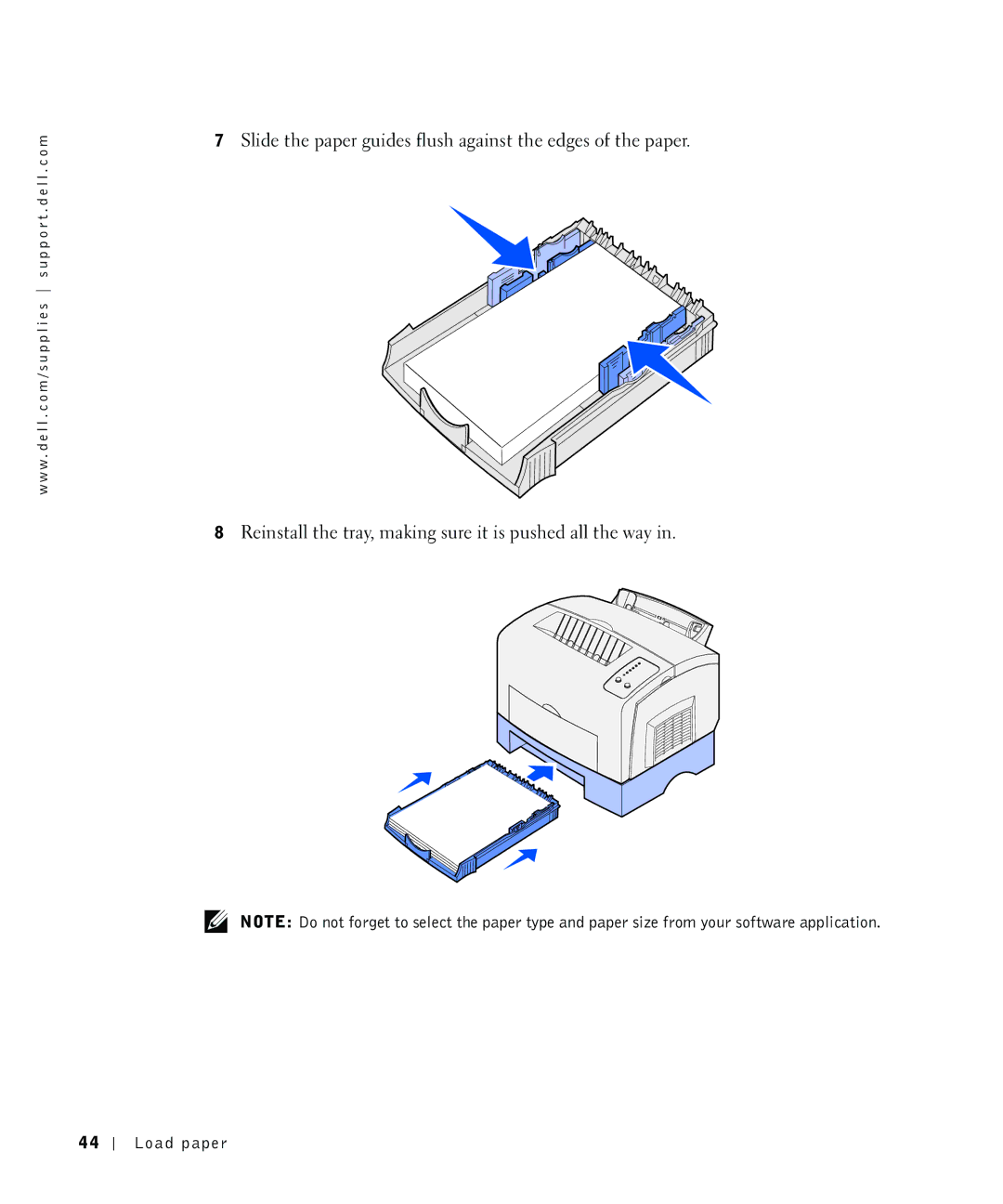 Dell P1500 owner manual Load paper 