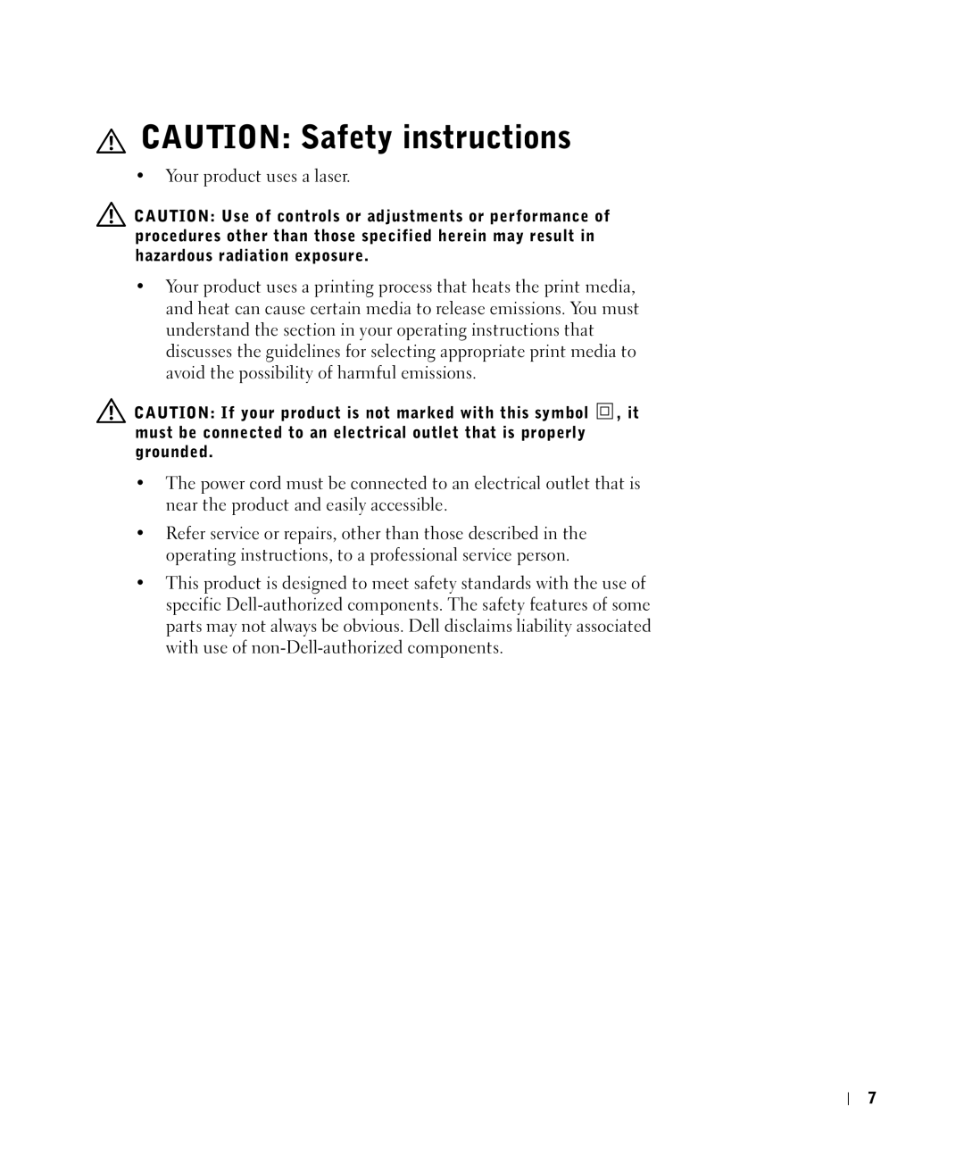 Dell P1500 owner manual 