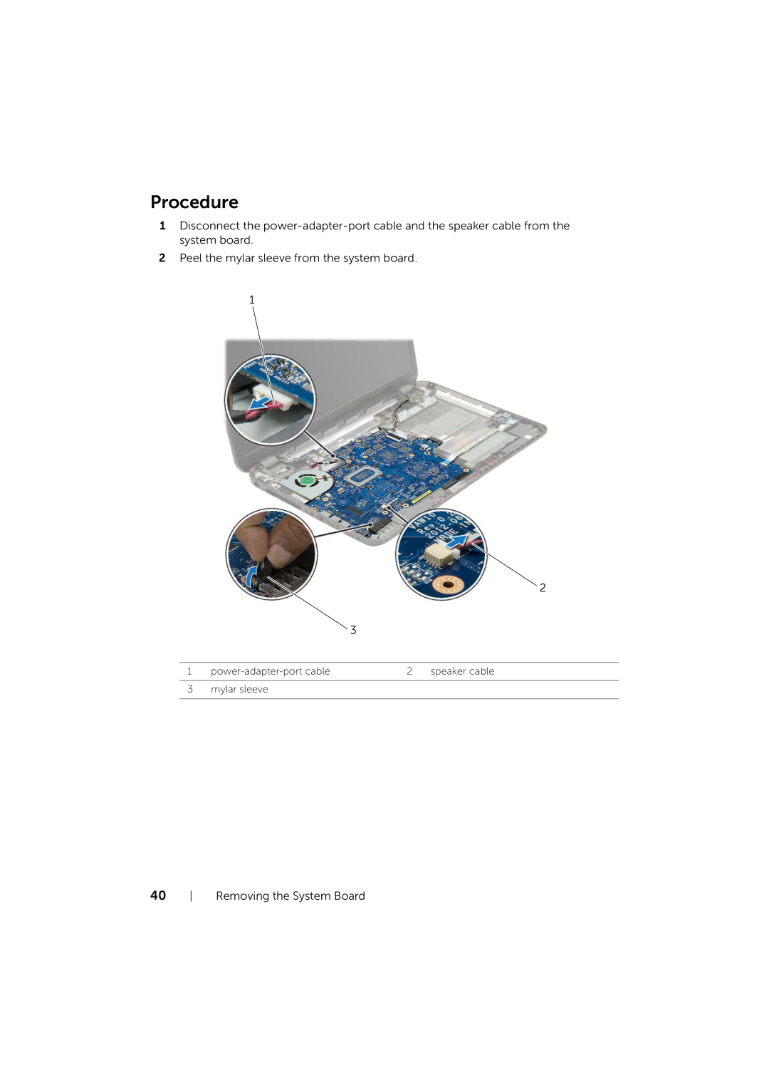 Dell P17E owner manual Power-adapter-port cable 