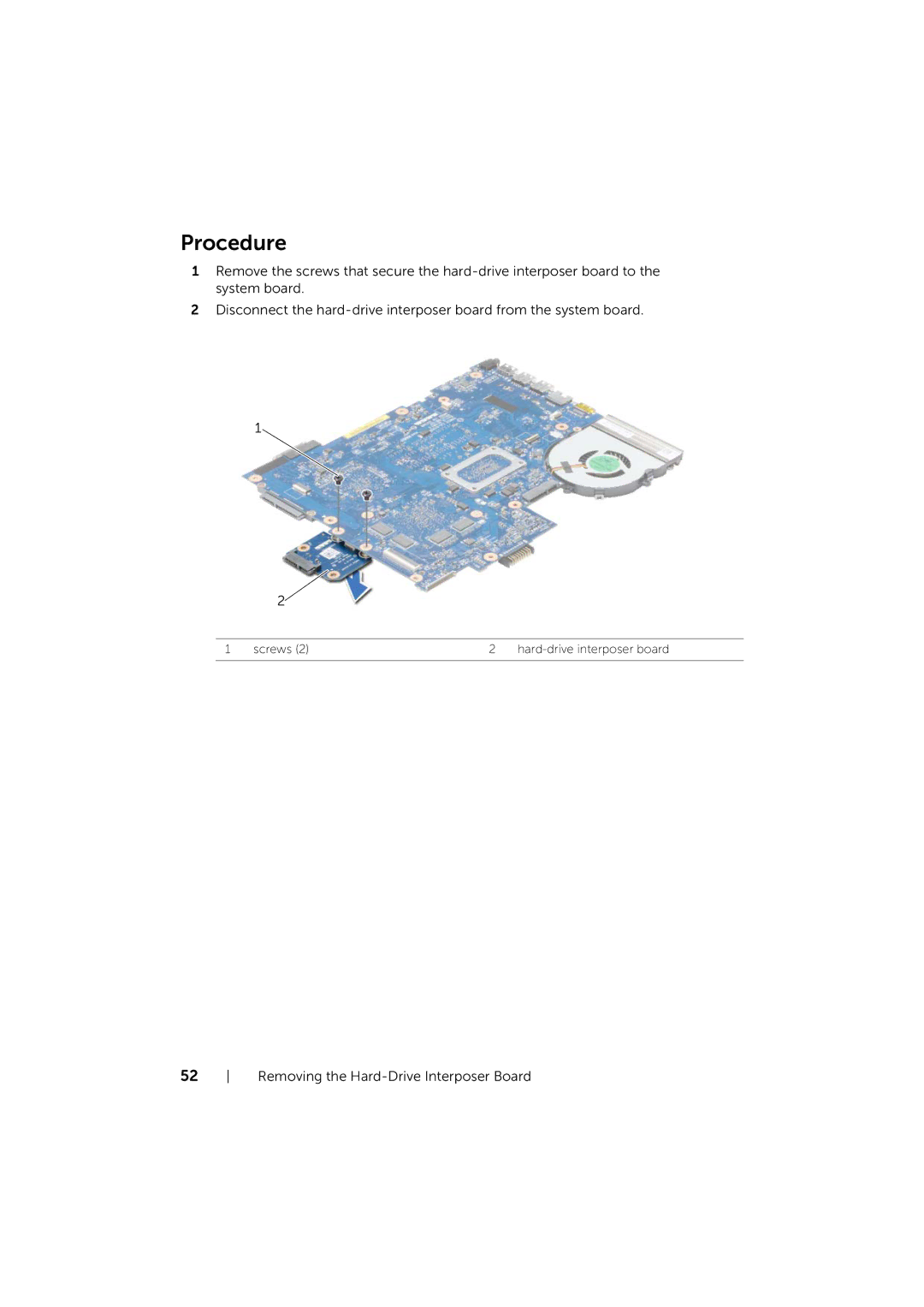 Dell P17E owner manual Screws Hard-drive interposer board 