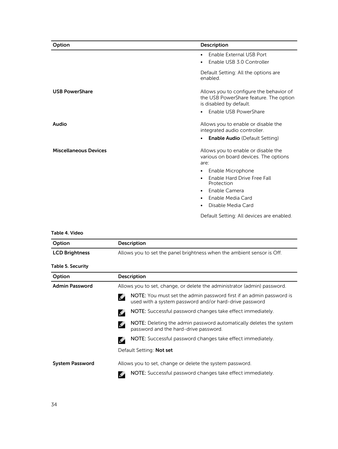 Dell P21T owner manual Video 