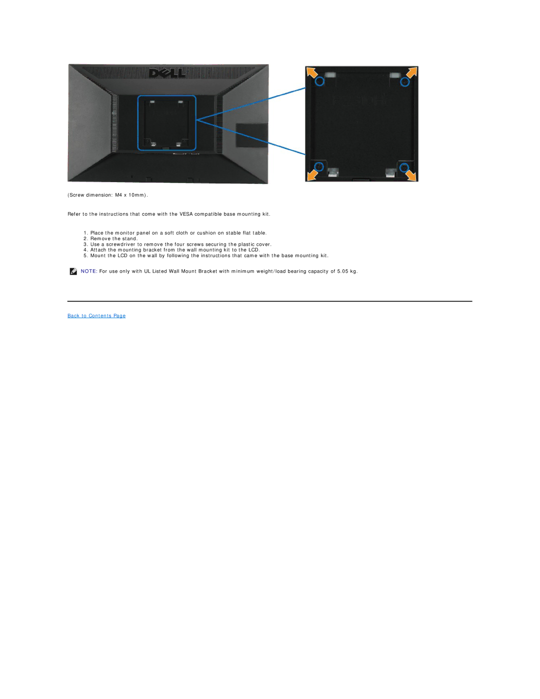 Dell P221-OH appendix Back to Contents 