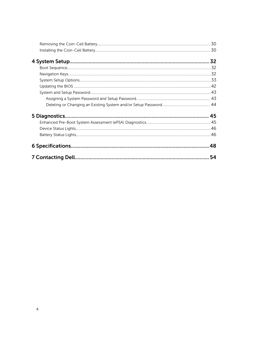 Dell P22S002 owner manual Specifications Contacting Dell 