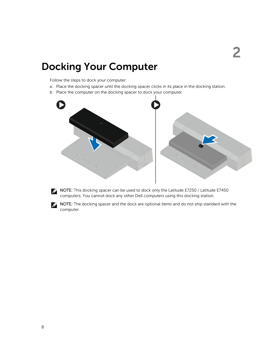 Dell P22S002 owner manual Docking Your Computer 