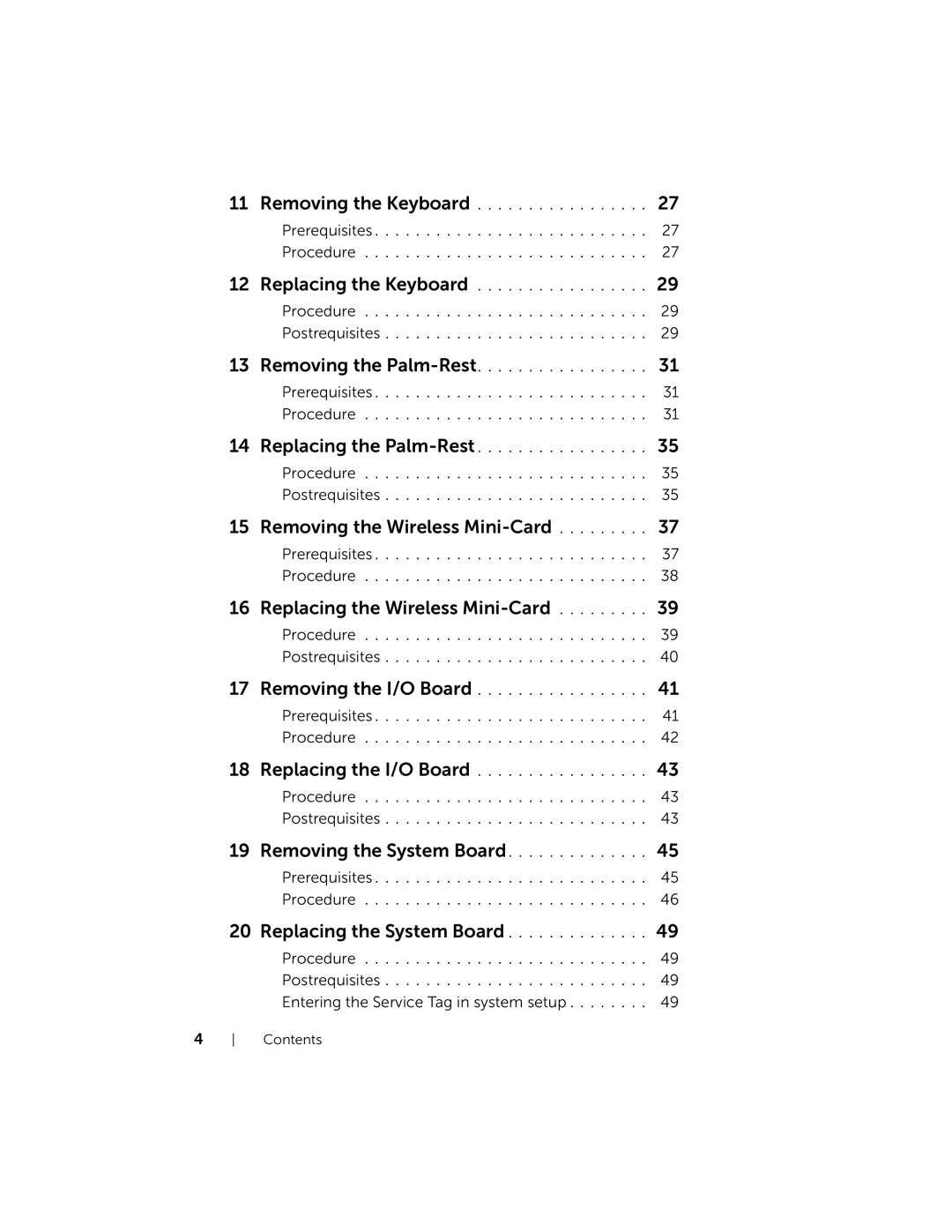 Dell P28F001 manual Removing the Wireless Mini-Card 