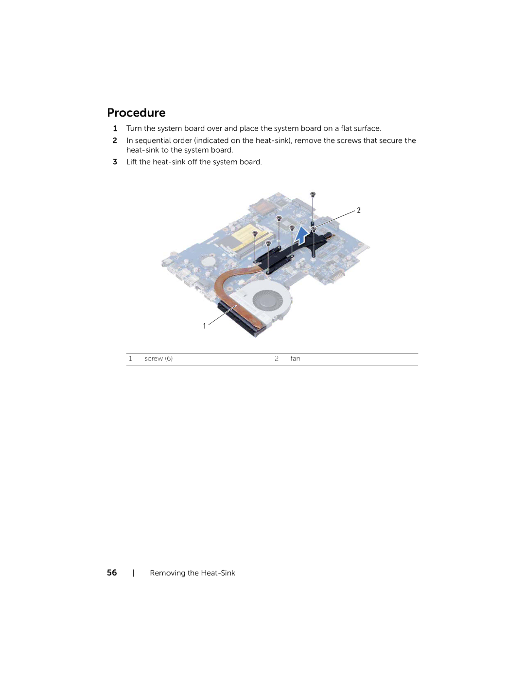 Dell P28F001 manual Screw Fan 