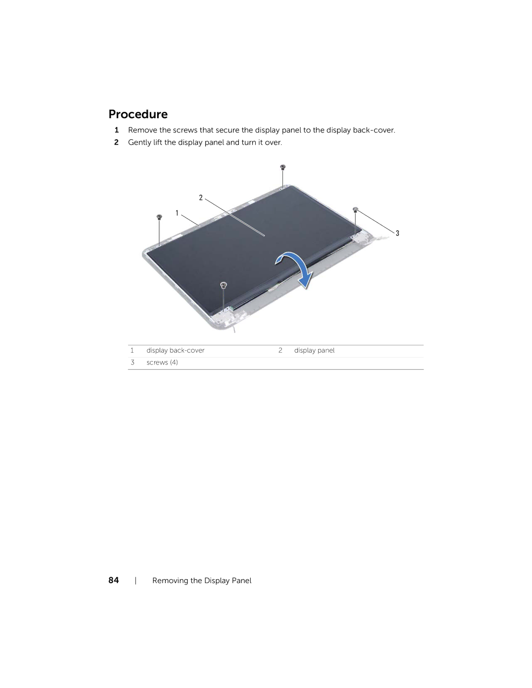 Dell P28F001 manual Display back-cover 