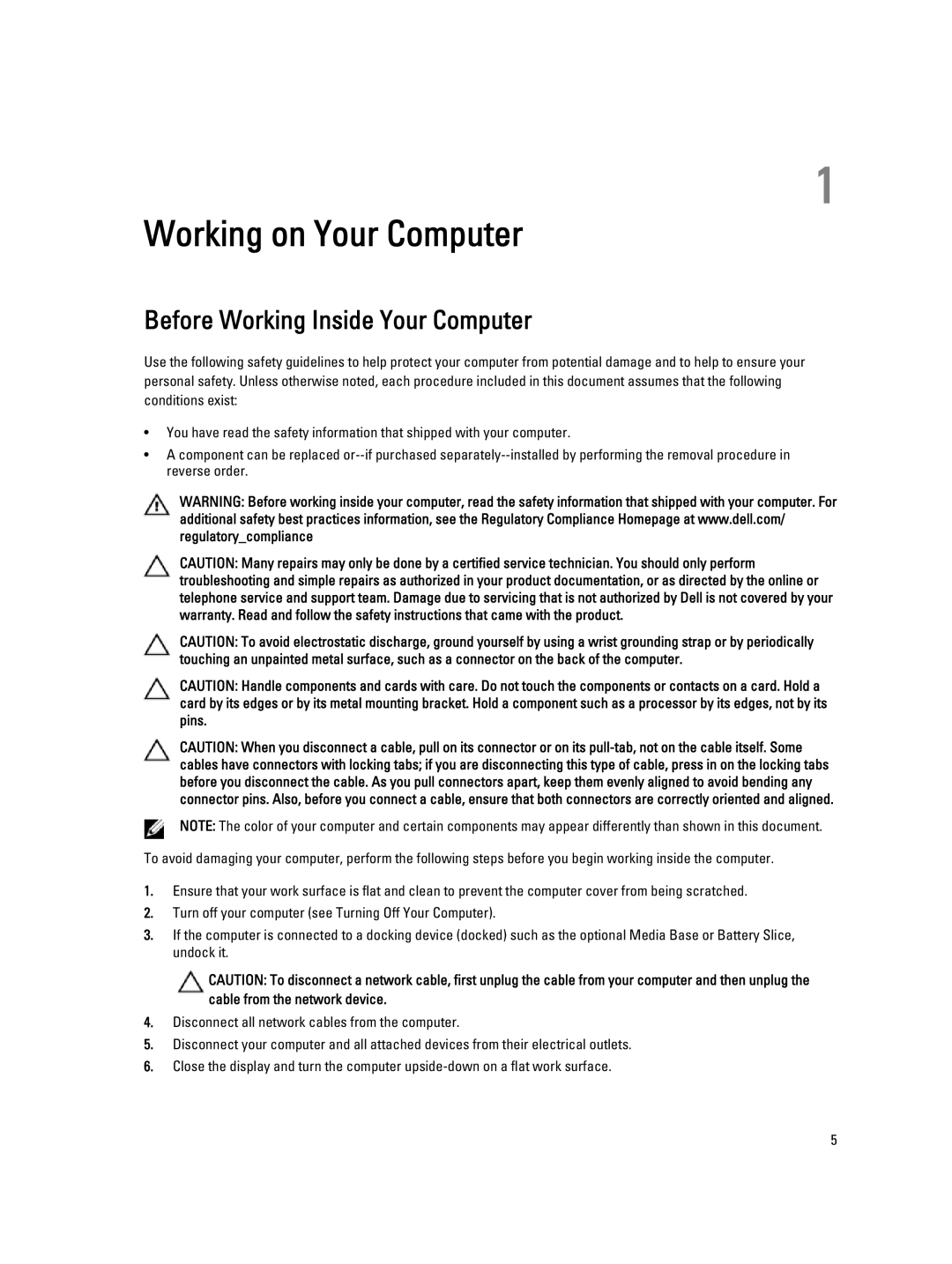 Dell P28F004 owner manual Working on Your Computer, Before Working Inside Your Computer 