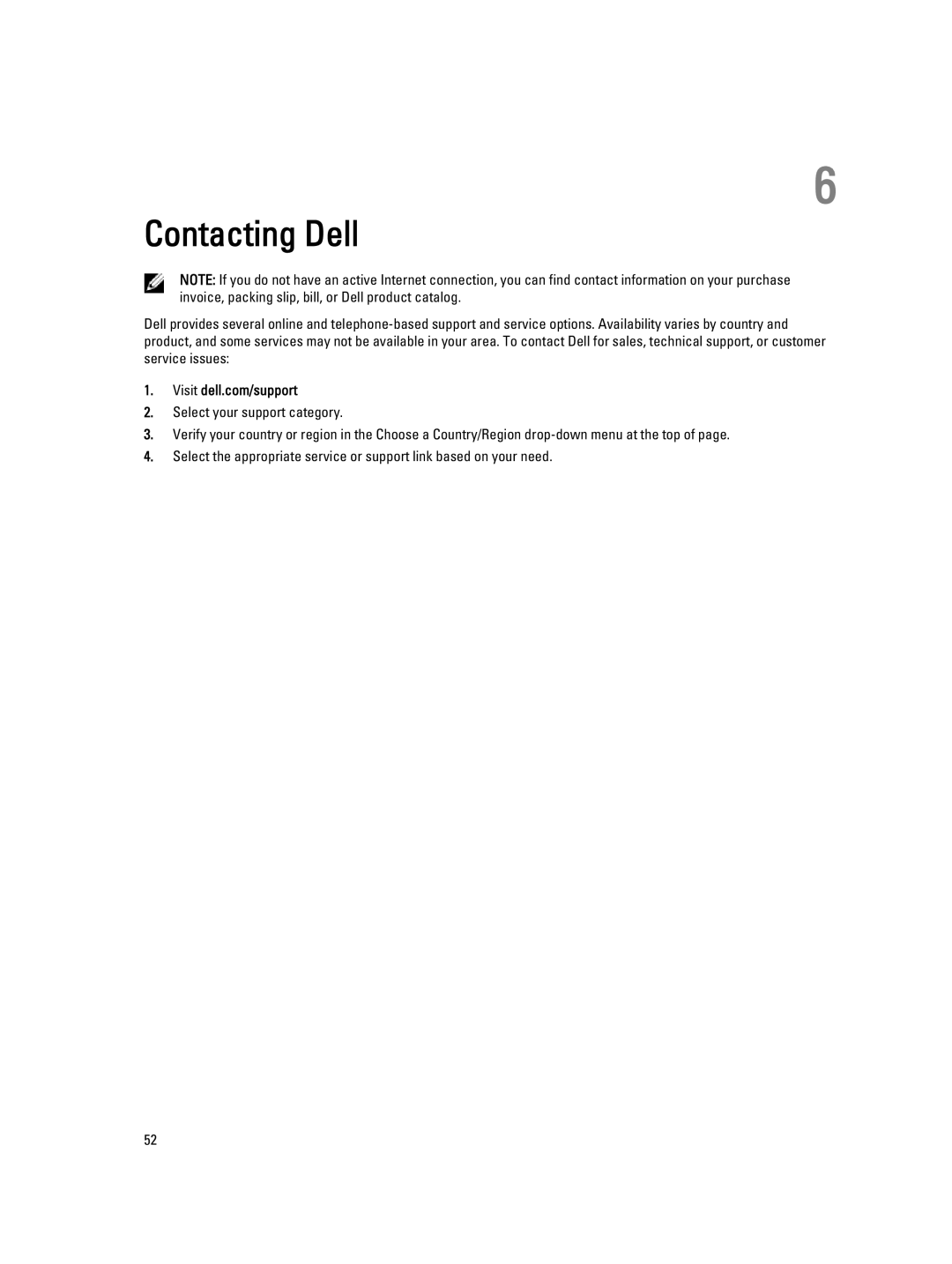 Dell P28F004 owner manual Contacting Dell 