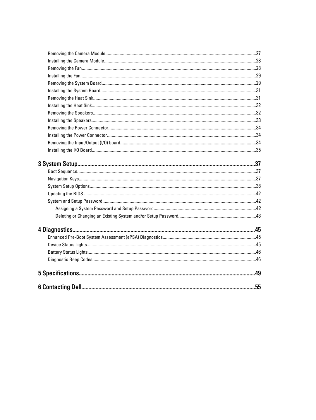 Dell P32G owner manual System Setup, Diagnostics, Specifications Contacting Dell 