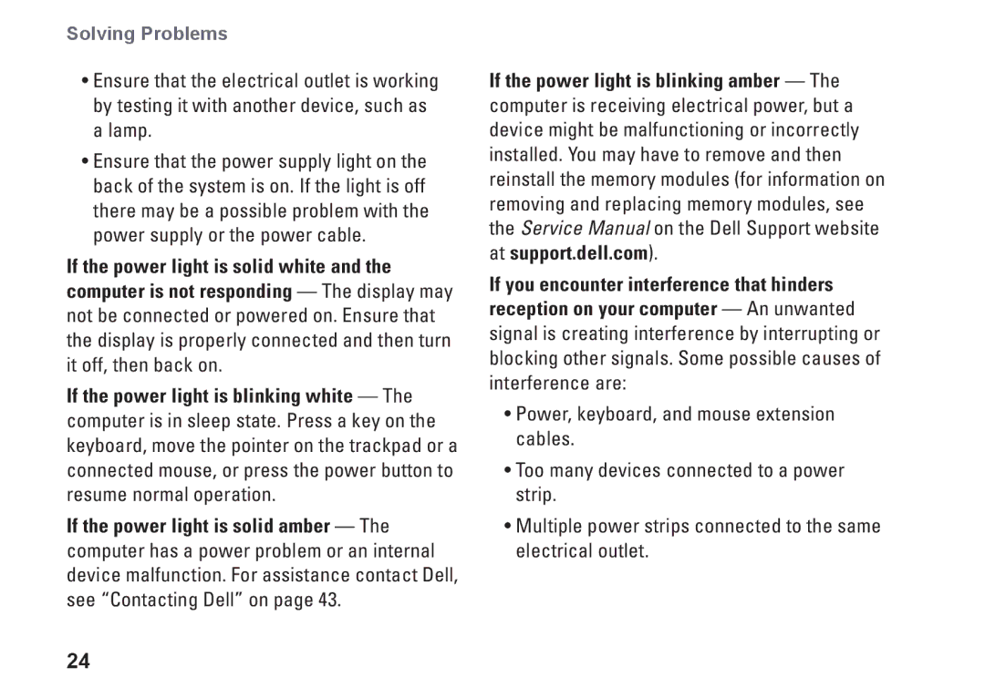 Dell DCMMF, P368K, 435MT setup guide Solving Problems 