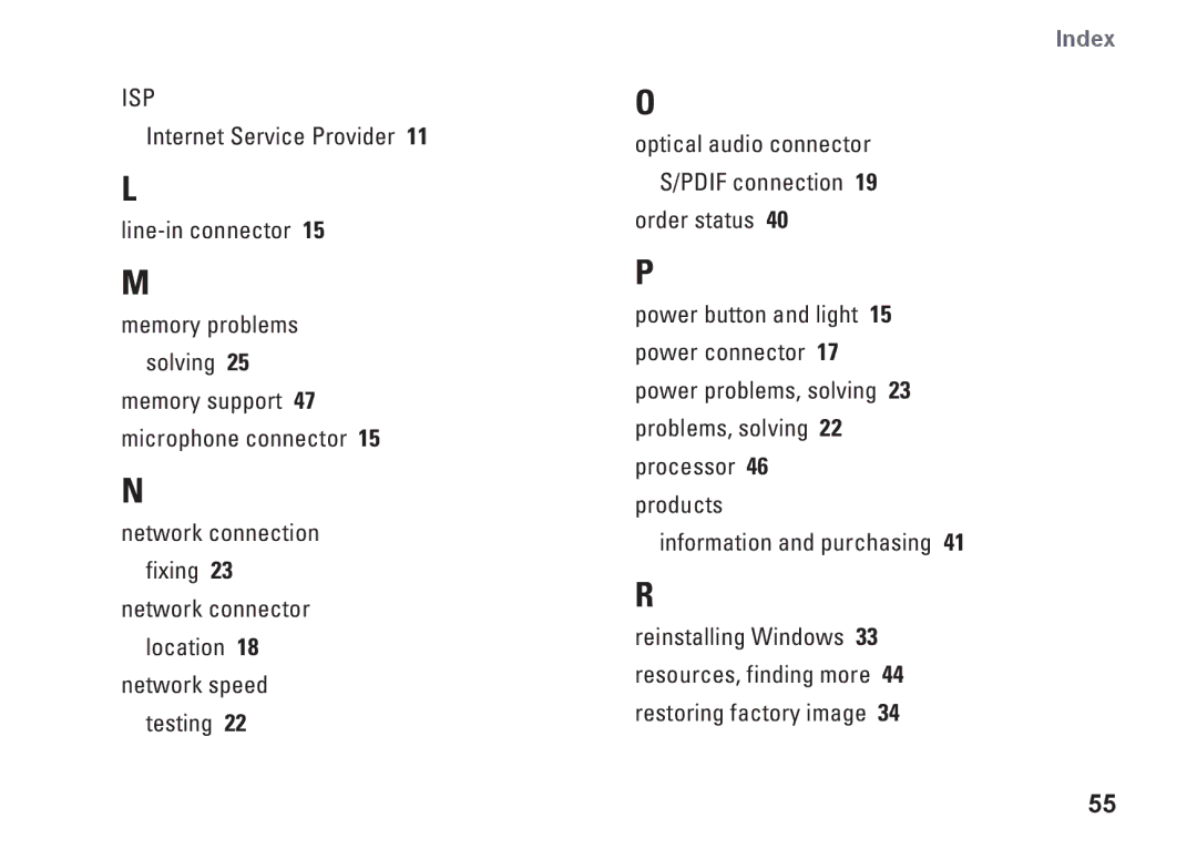 Dell P368K, 435MT, DCMMF setup guide Isp 