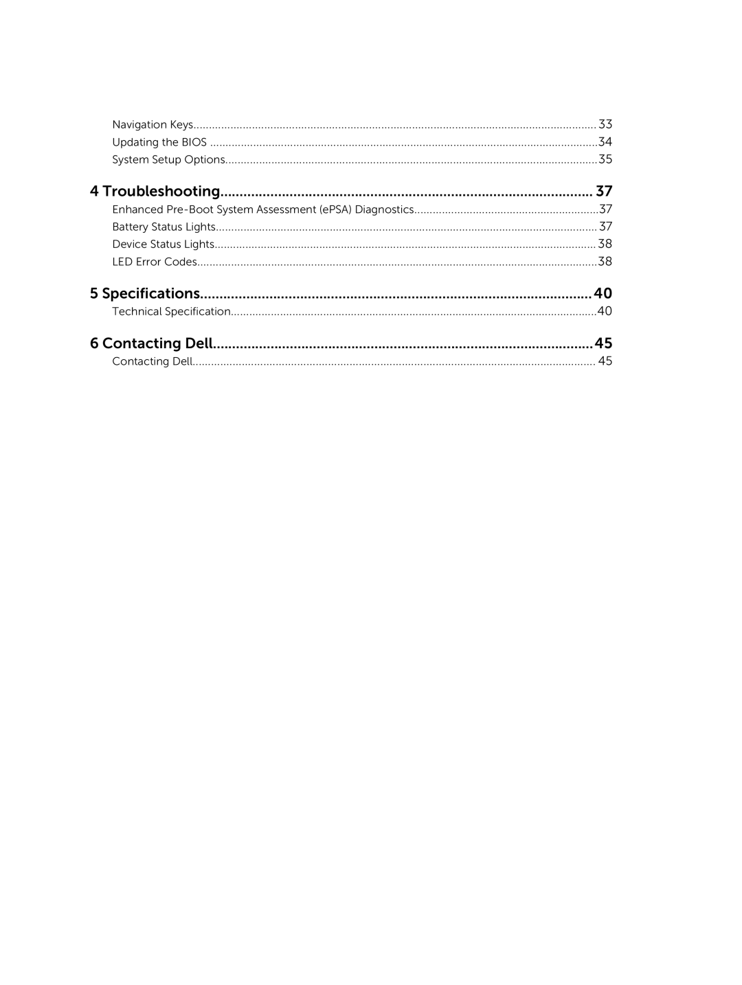 Dell P41G002 owner manual Specifications 