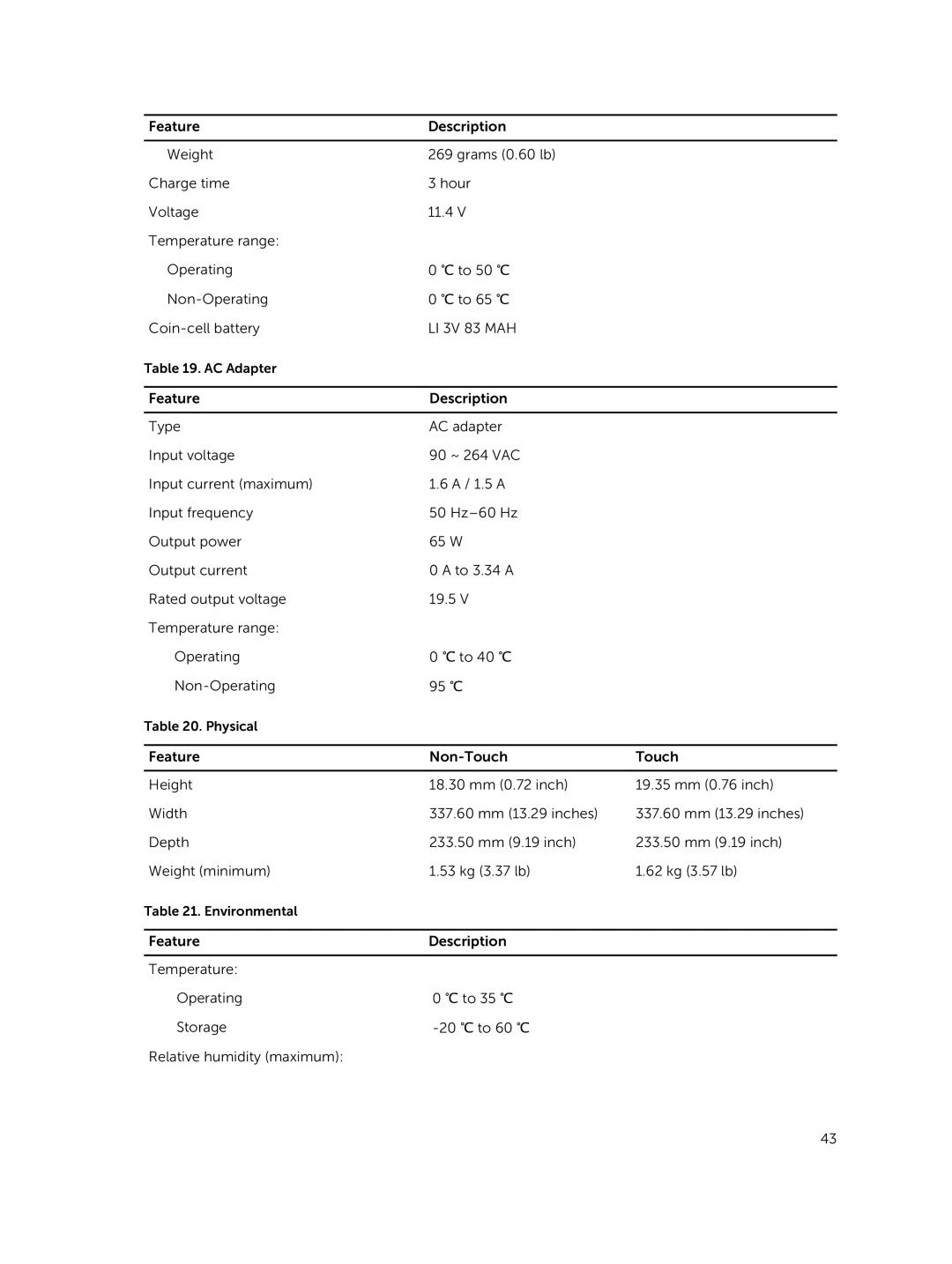 Dell P41G002 owner manual AC Adapter 