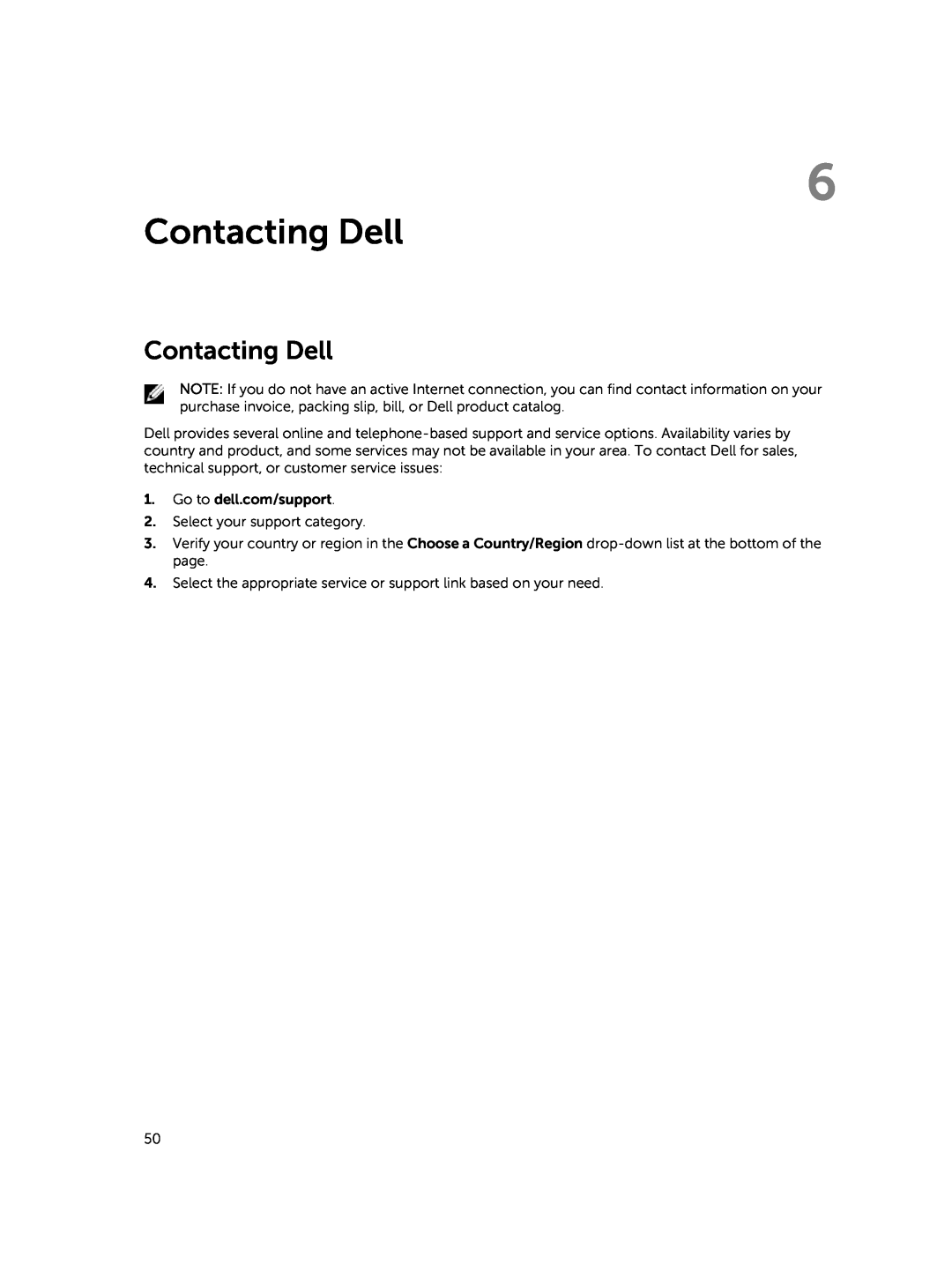 Dell P45F001 owner manual Contacting Dell 