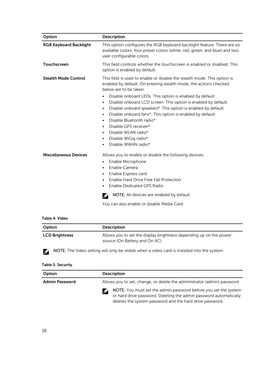 Dell P46G owner manual Video 