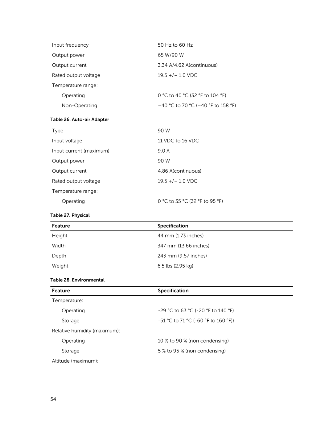 Dell P46G owner manual Auto-air Adapter 