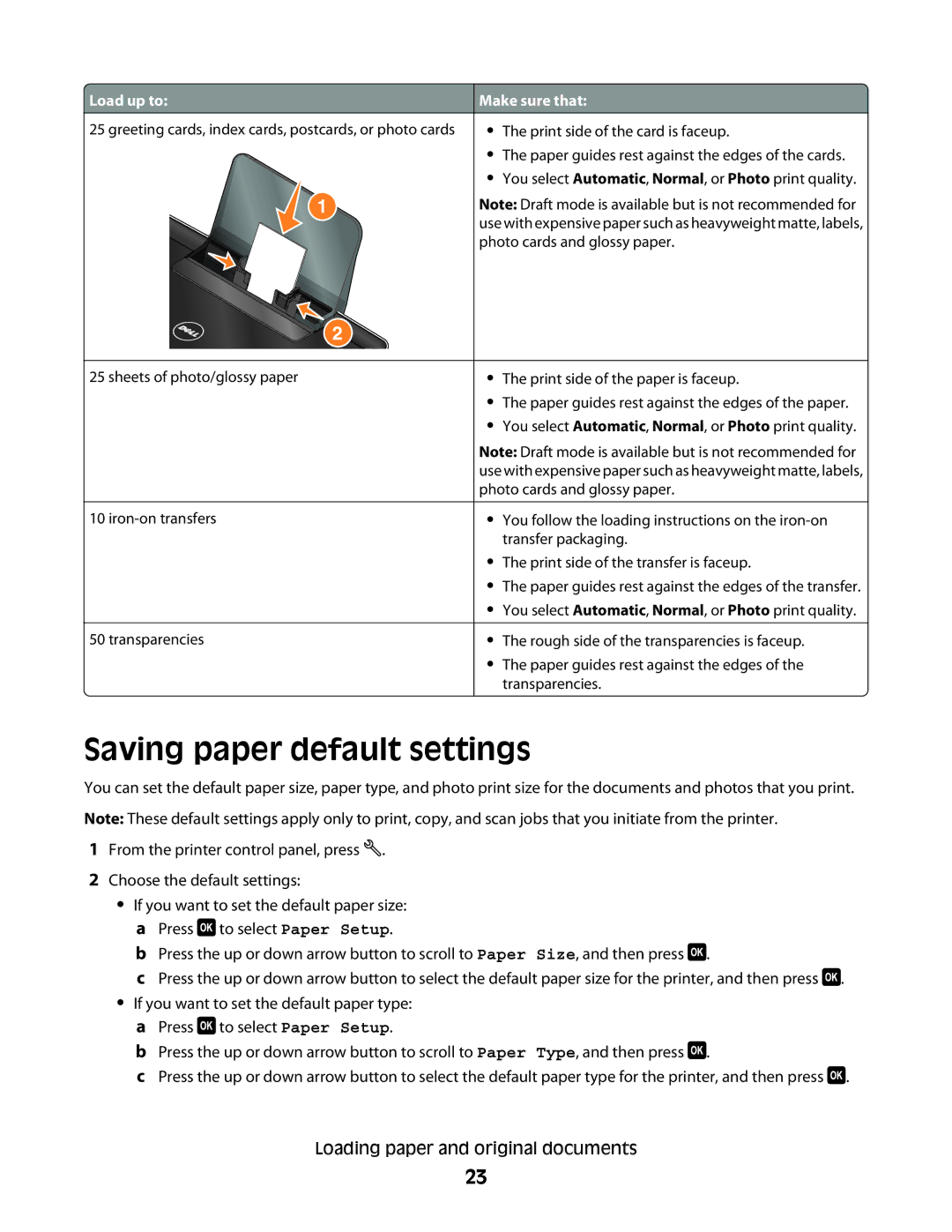 Dell P513w manual Saving paper default settings 