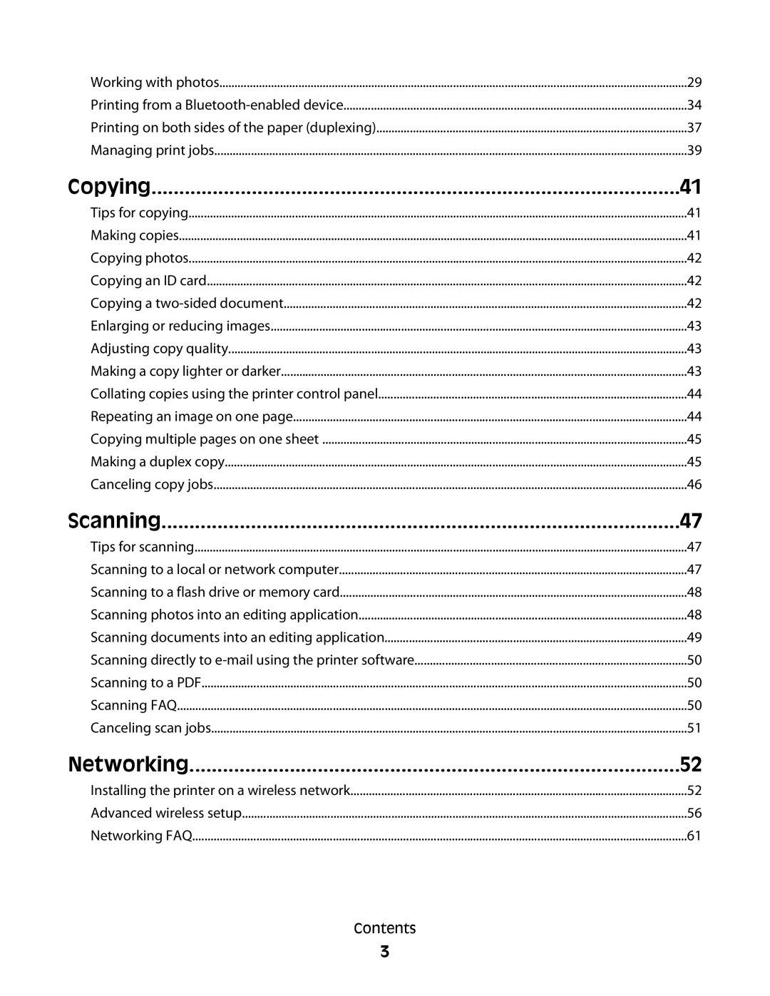 Dell P513w manual Copying, Scanning 