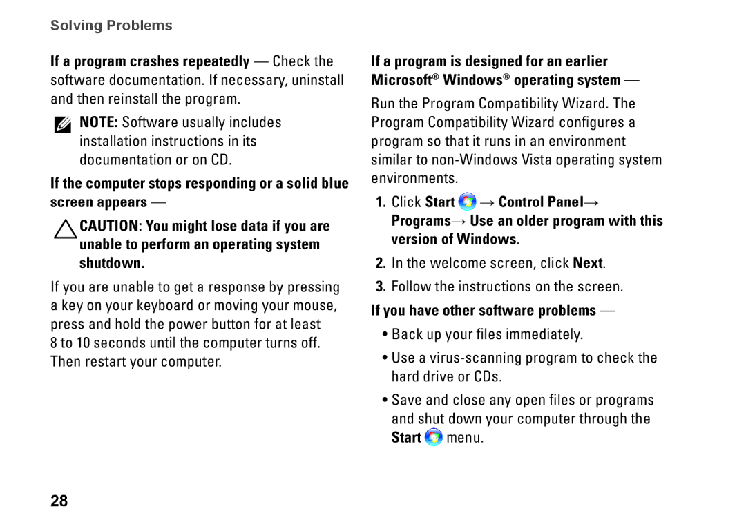 Dell P687X, MTF, 1909 setup guide If you have other software problems 