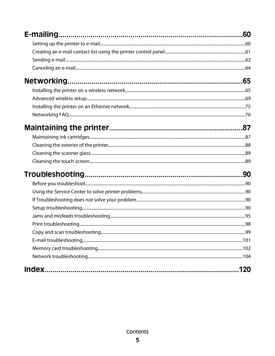 Dell P713w manual Networking, Troubleshooting, 120 