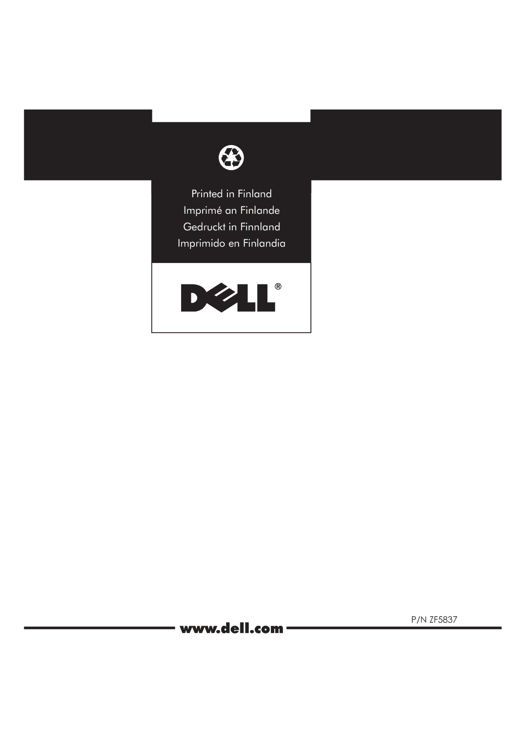 Dell P790 manual ZF5837 