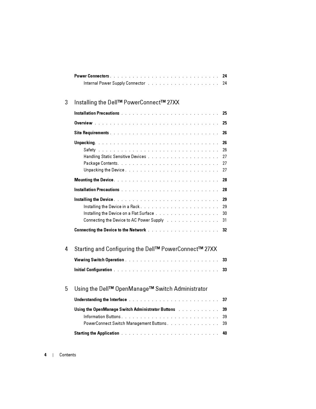 Dell PC2748, PC2708, PC2716, PC2724 manual Using the Dell OpenManage Switch Administrator 