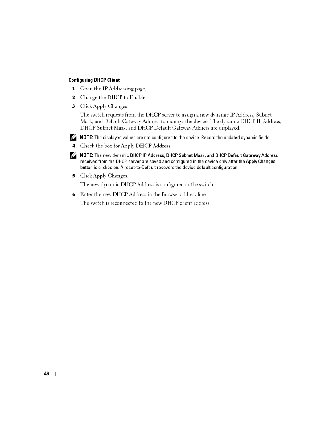 Dell PC2716, PC2748, PC2708, PC2724 manual Configuring Dhcp Client 