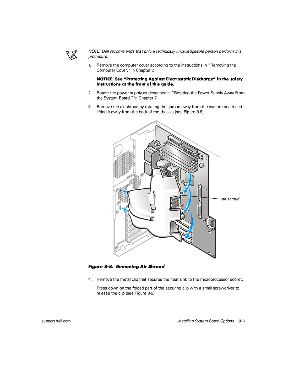 Dell PCI3 manual Remove the computer cover according to the instructions in “Removing the Computer Cover,” in Chapter 