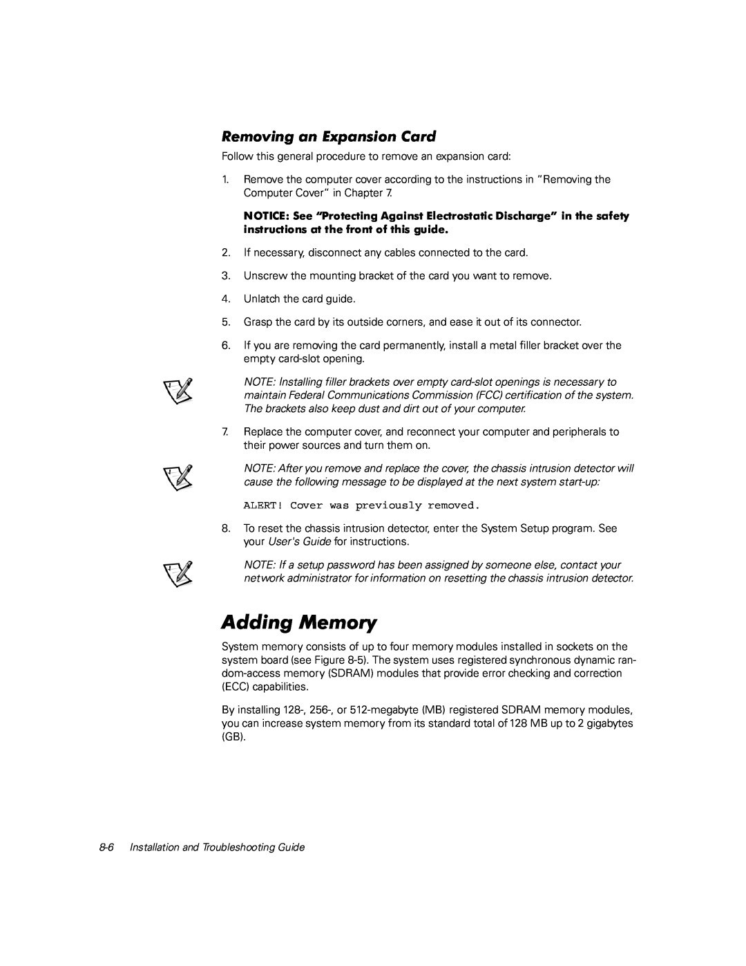 Dell PCI3 manual Follow this general procedure to remove an expansion card 