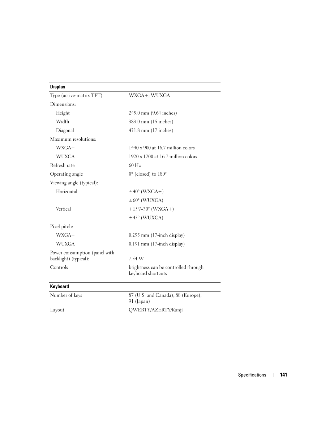 Dell PD598 owner manual 141 