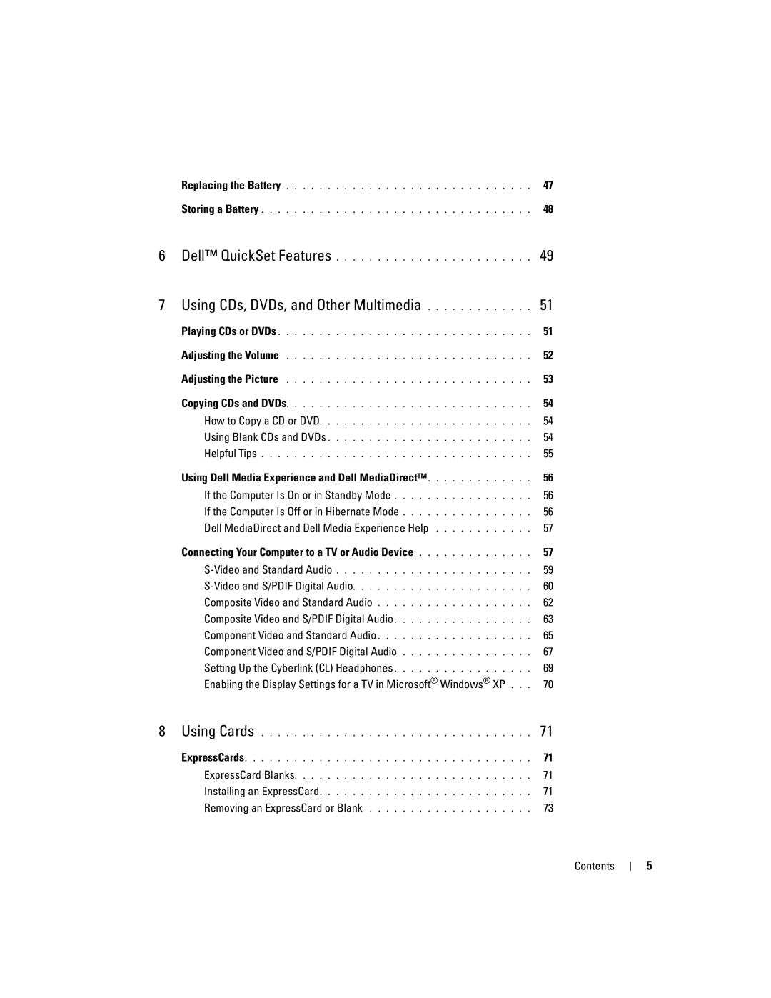 Dell PD598 owner manual Using CDs, DVDs, and Other Multimedia, Composite Video and S/PDIF Digital Audio 